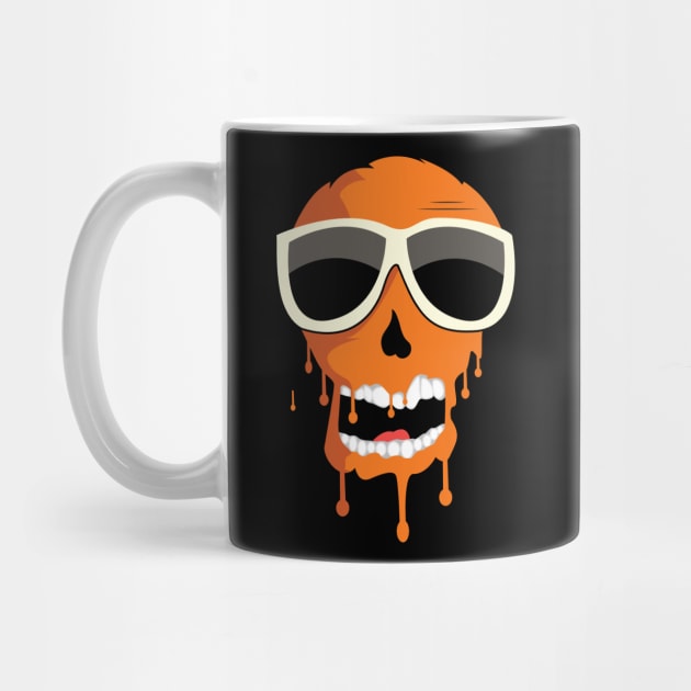 skull with glasses, skulls, halloween gift by Kingostore